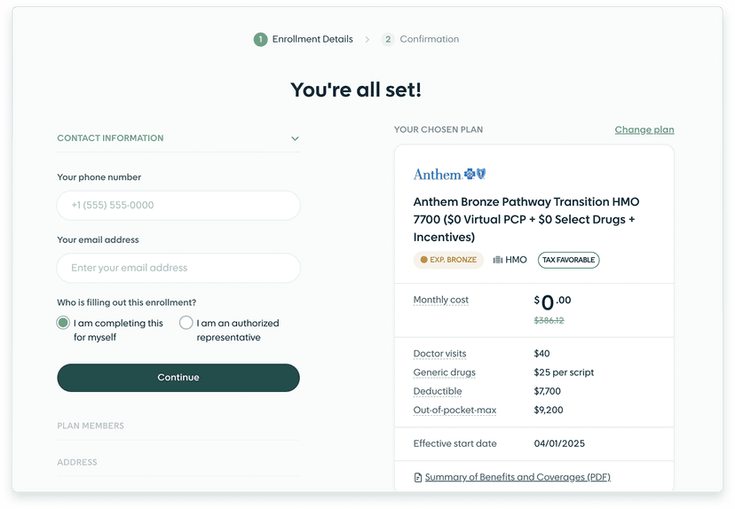 Kyndly ICHRA platform - step 2