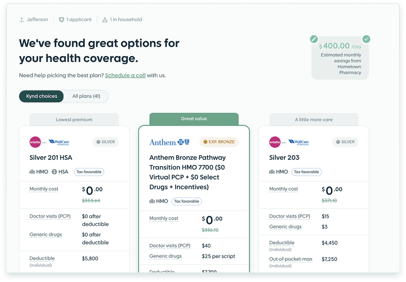 Kyndly ICHRA platform - step 3